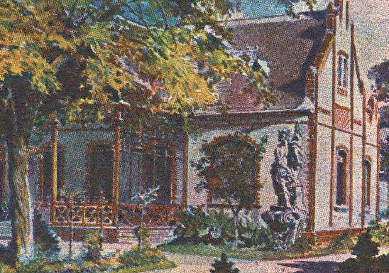Leónia Herrich-Kiss villa a tizenkilencedik század közepén épült, egészen különleges építészeti elemekkel, amelyet később Erdélyi Ferenc festő alakított át.