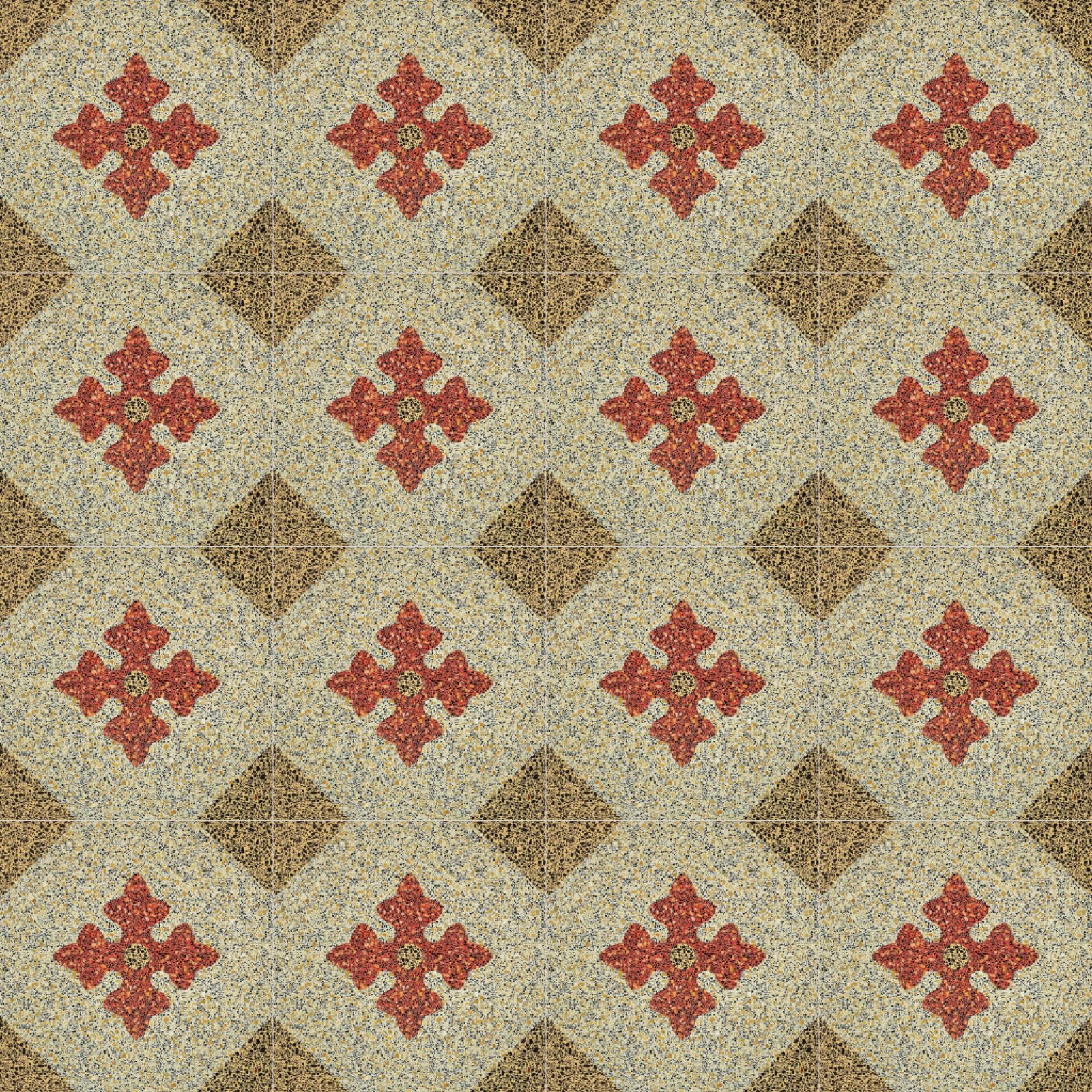 A Iamart N2004T egy igazán modern, 20x20 centiméter alapterületű terrazzo cementlap, amely a beltéri burkolatok prémium választéka az Iamart manufaktúrától.