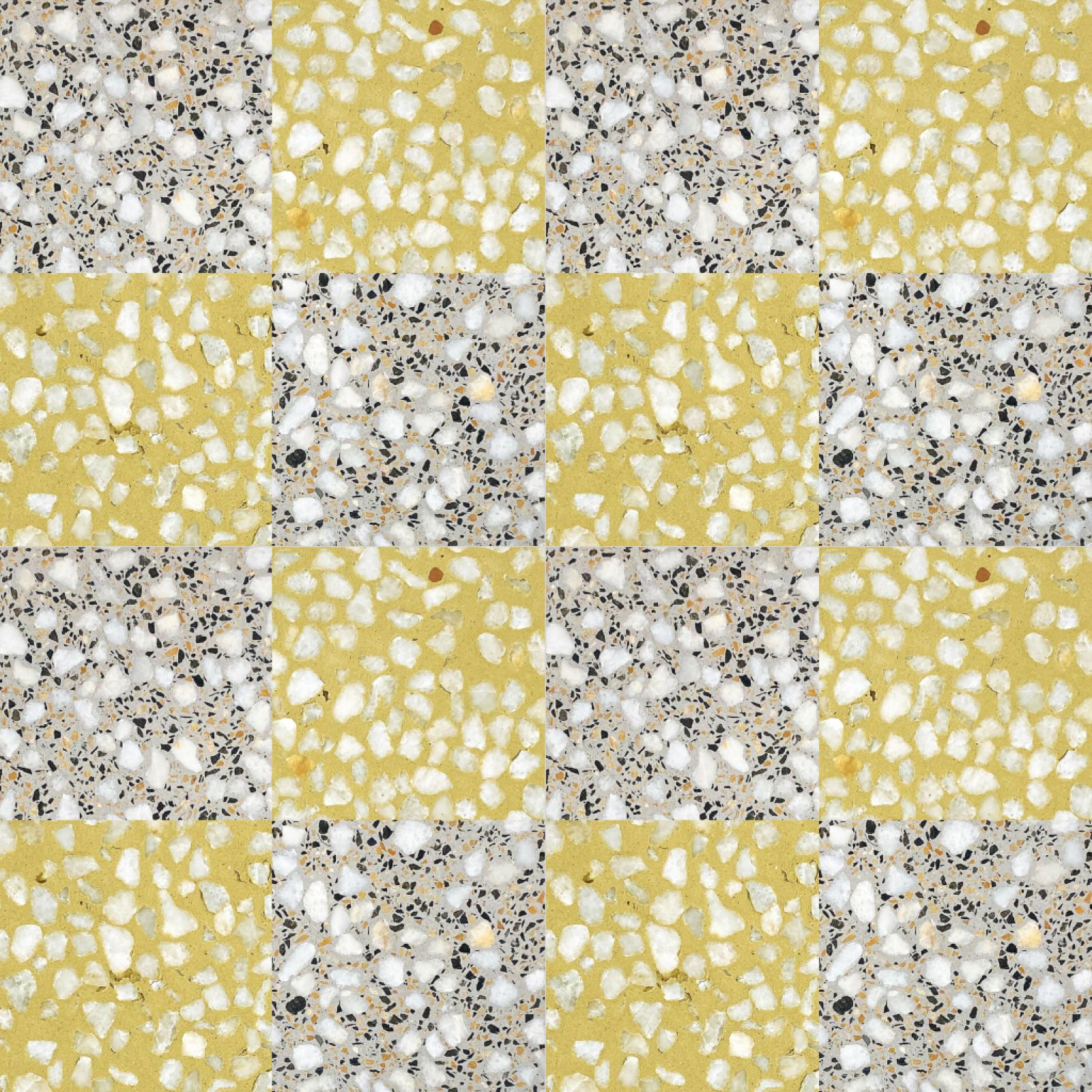 Iamart N2006T típusú terrazzo cementlap, amely az esztétika és a magas funkcionalitás tökéletes kombinációját nyújtja az otthoni padlóburkolatokhoz.