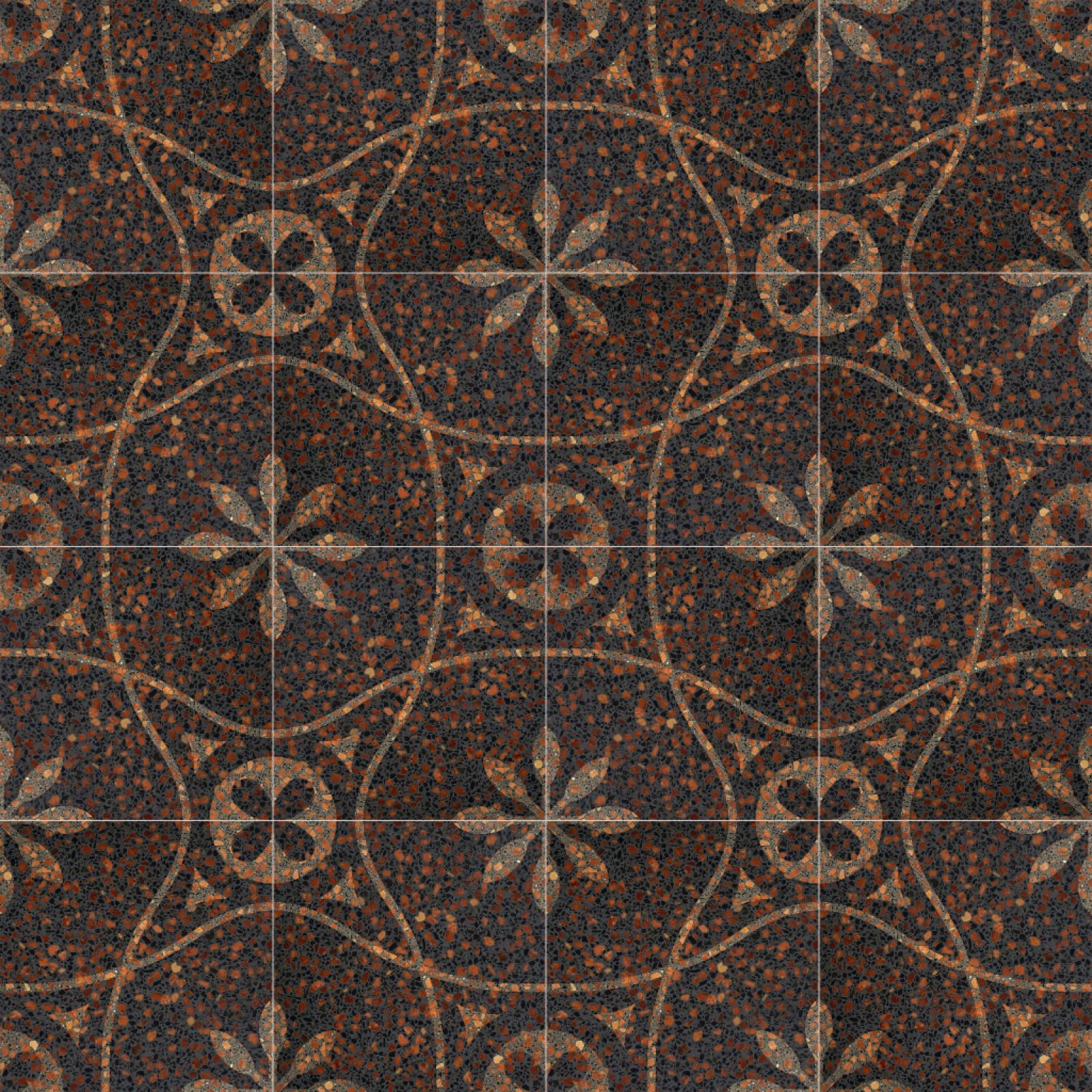 Az IAMART manufaktúra kézzel készült N2047T terrazzo stílusú cementlap burkolatai kiváló minőségű burkolatok, amelyek időtállóak és elegánsak.