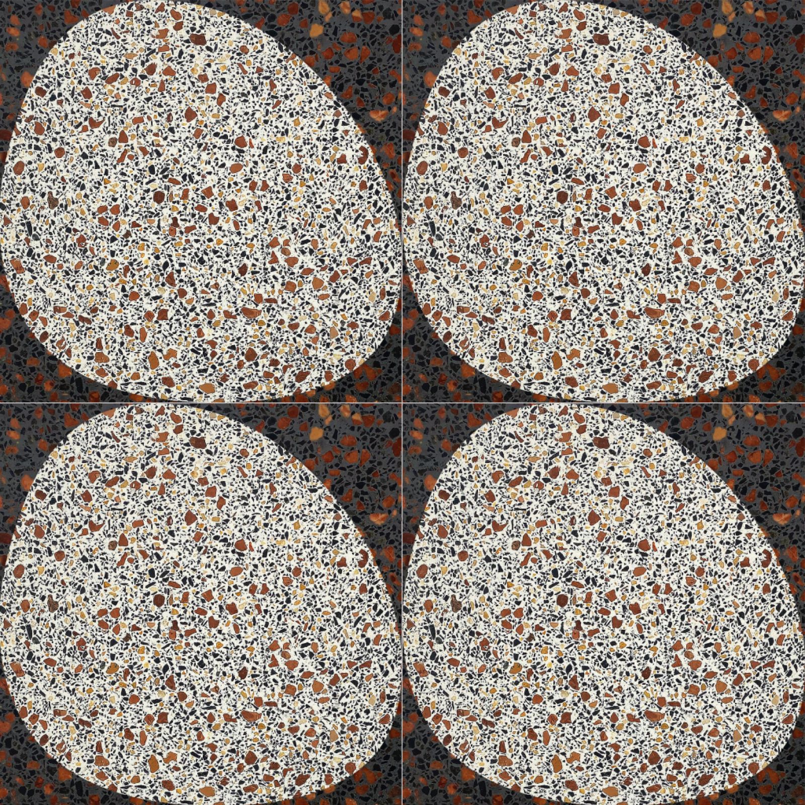 Terasz burkolásához kiváló választás az N2052T terrazzo, hiszen ellenáll az időjárás viszontagságainak és könnyen tisztítható.