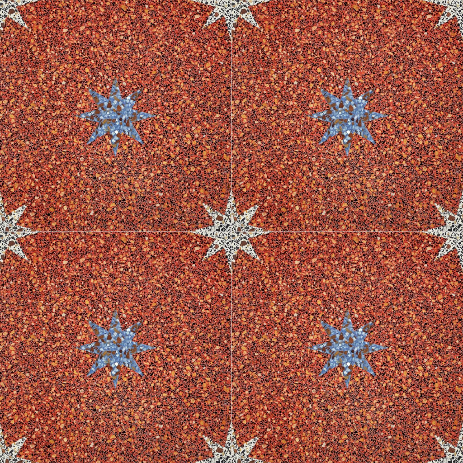 A terrazzo stílus ihlette N2071T burkolólap különleges fényjátéka és szemcsés mintázata révén igazi látványelem otthonodban.