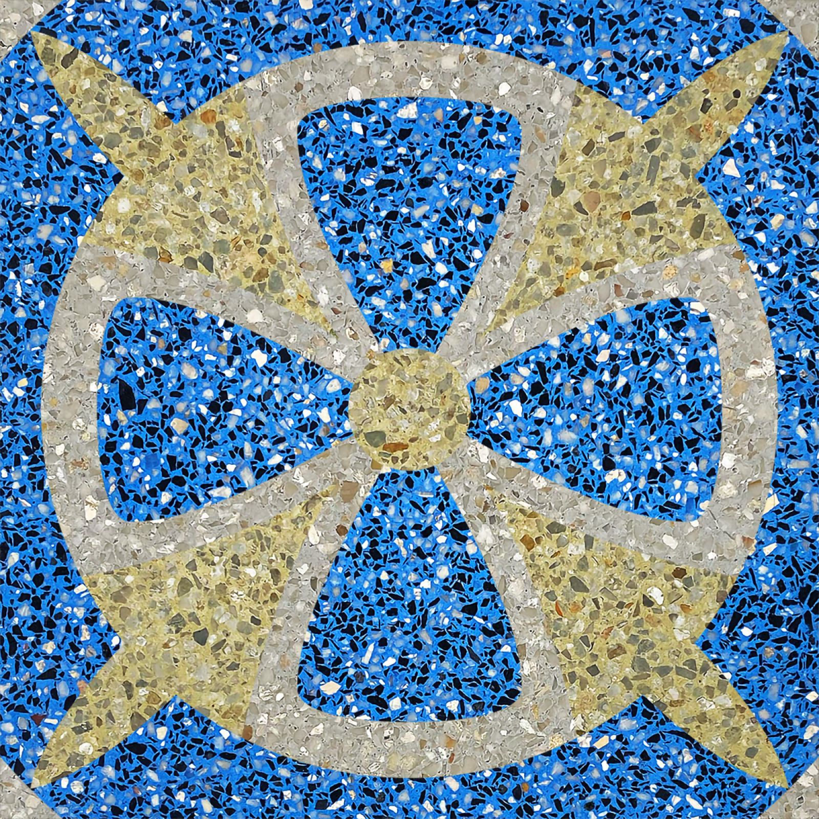 A terrazzo stílusú mintázattal tervezett N2074T burkolat természetes kőelemei egyedi és időtlen megjelenést biztosítanak minden térben.