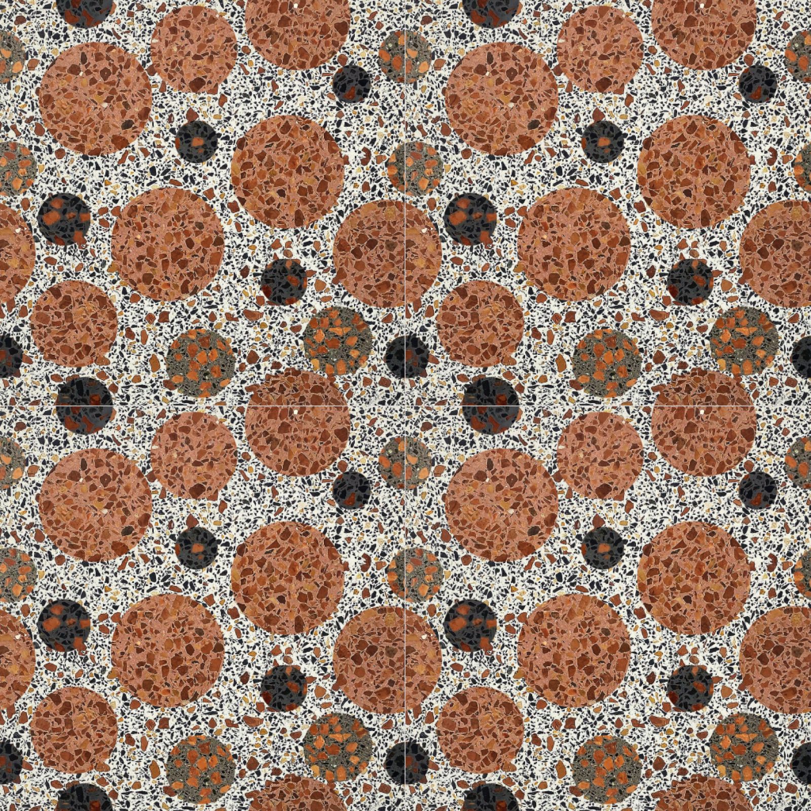 Az N2076T terrazzo stílusú burkolat kültérre és beltérre is tökéletes választás lehet. Kopásálló, időjárásálló, és rendkívül látványos modell.
