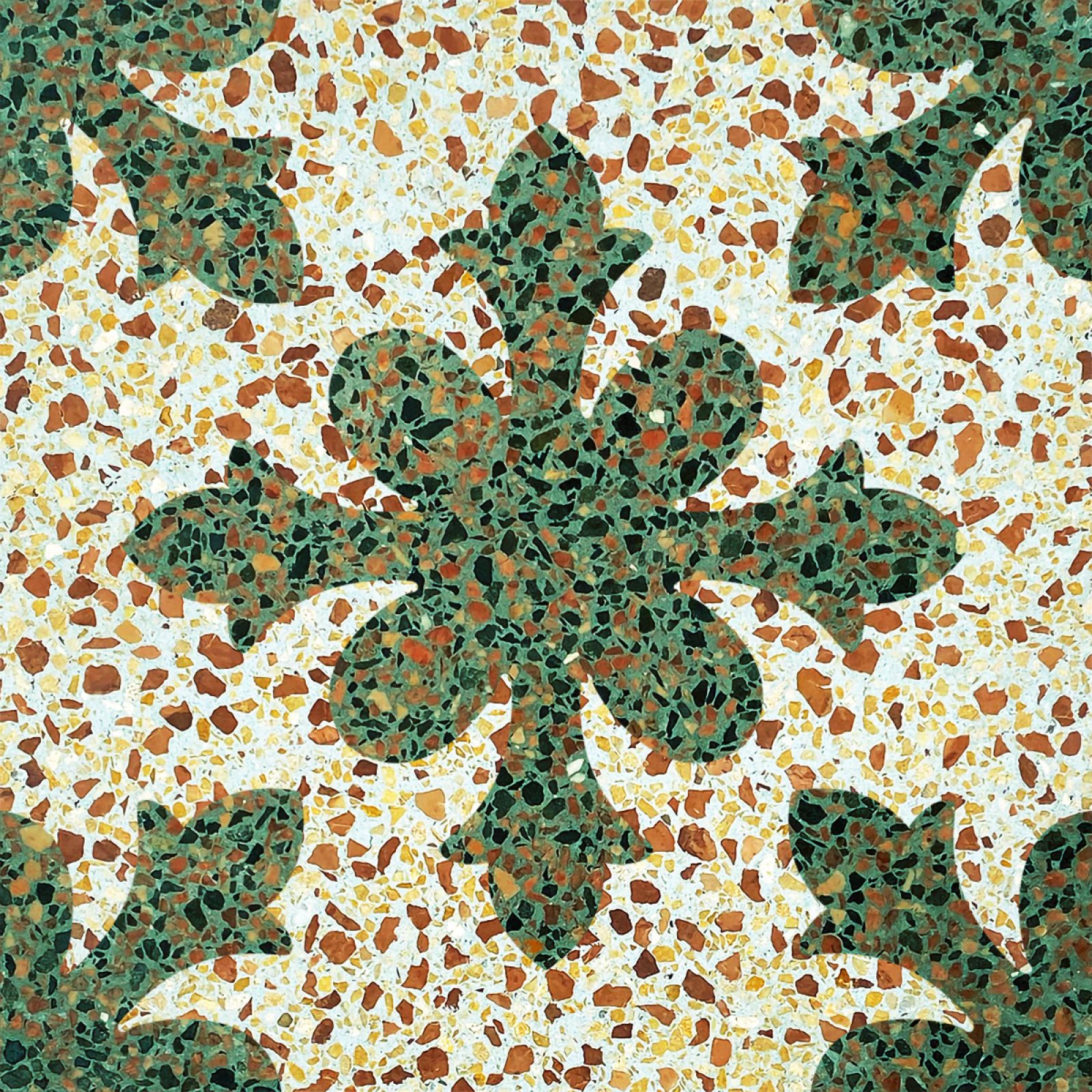 Az N2078T terrazzo mintázatú burkolólap a vintage és kortárs stílus elegáns kombinációja. Időtálló választás minden elegáns helyiségbe.
