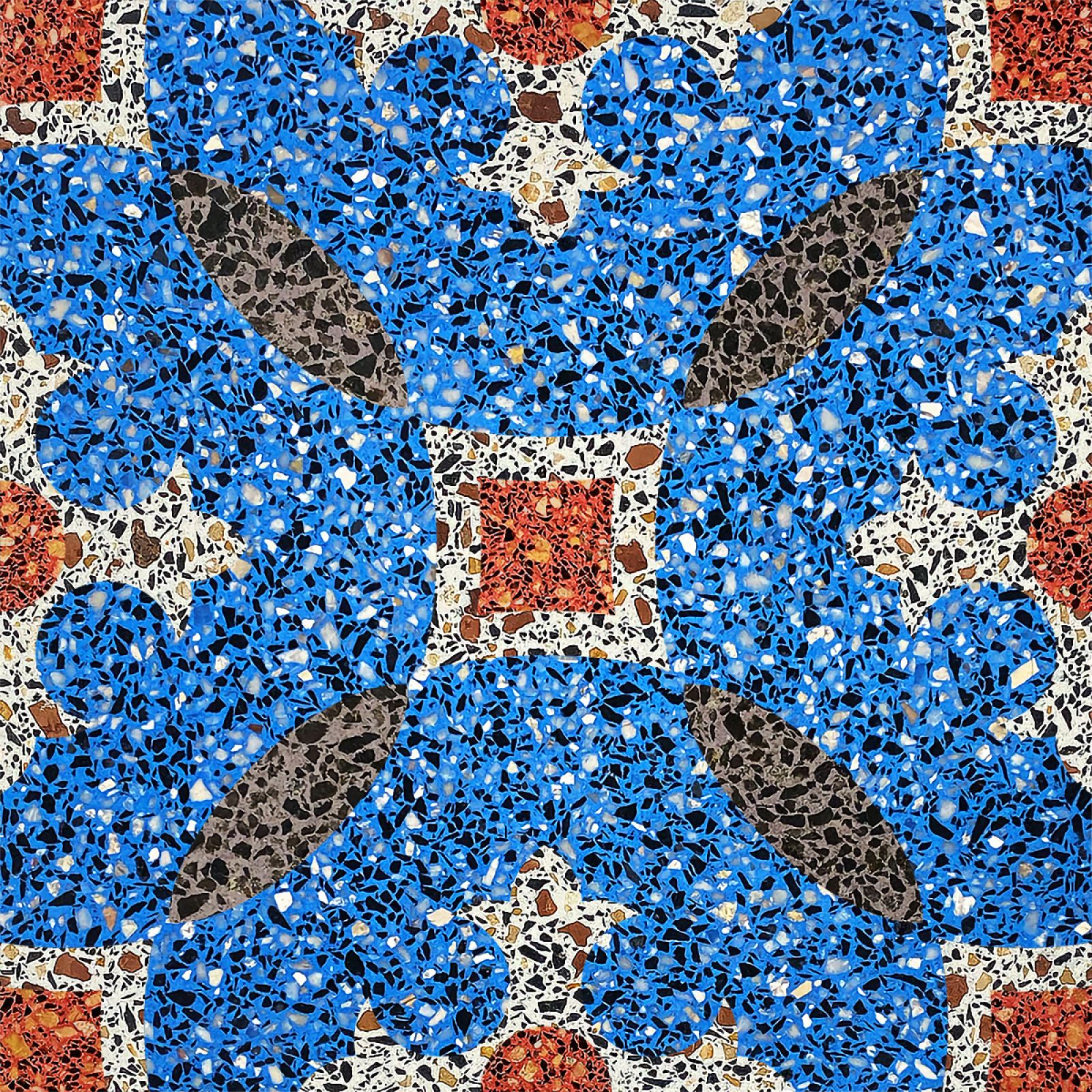 A N2095T terrazzo cementlap esztétikusan strukturált felületet ad. A természetes összhatás kellemes atmoszférát teremt a mindennapi terekben és reprezentatív helyeken.